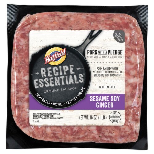 Hatfield Recipe Essentials Sesame Soy Ginger Ground Sausage, 16 oz