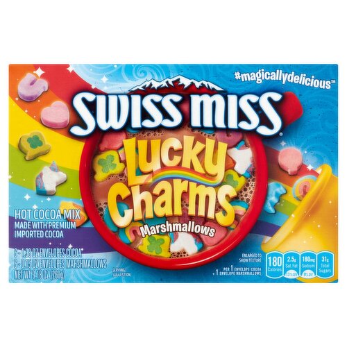 Swiss Miss Lucky Charms Marshmallows Hot Cocoa Mix, 12 count, 9.18 oz