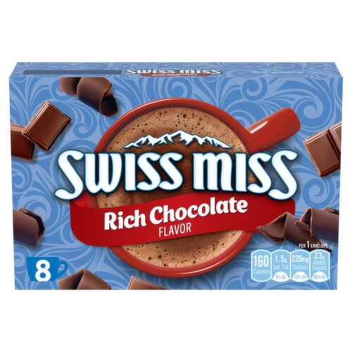 Swiss Miss Rich Chocolate Flavor Hot Cocoa Mix, 1.33 oz, 8 count
