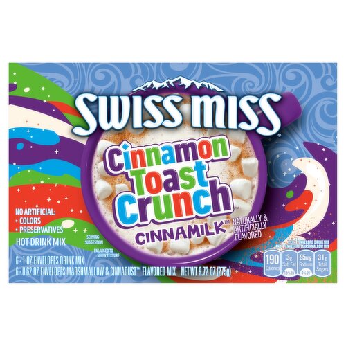 SWISS MISS Cinnamon Toast Crunch Cinnamilk Hot Drink Mix, 12 count, 9.72 oz