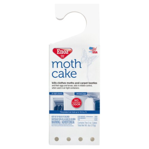 Enoz Moth Cake, 3 oz, 2 count