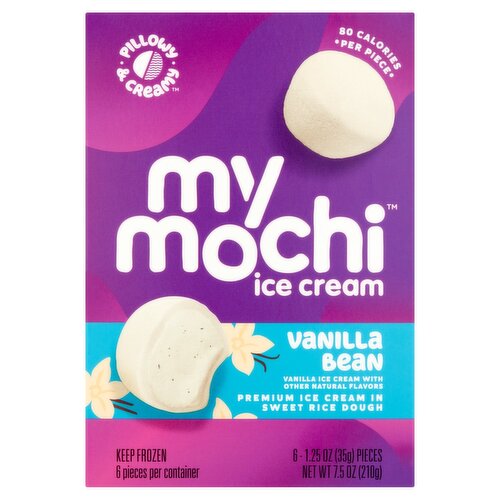 My/Mochi Vanilla Bean Ice Cream, 1.25 oz, 6 count