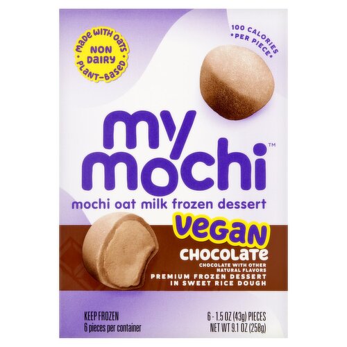 My/Mochi Vegan Chocolate Frozen Dessert, 6 count, 1.5 oz