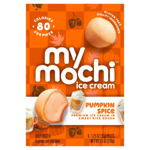 My Mochi Pumpkin Spice Ice Cream, 1.25 oz, 6 count