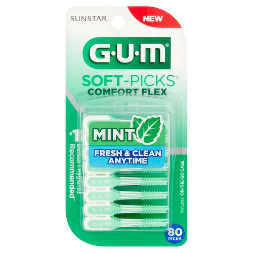 Sunstar GUM Mint Comfort Flex Soft-Picks, 80 count