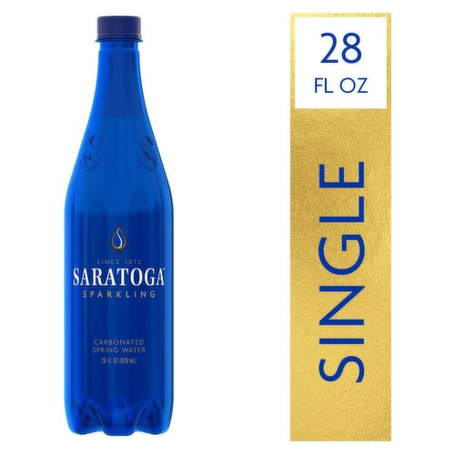 Saratoga Sparkling Carbonated Spring Water, 28 fl oz,