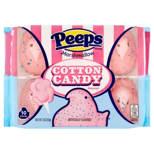 Peeps Cotton Candy Flavored Marshmallow Chicks, 10 count, 3 oz