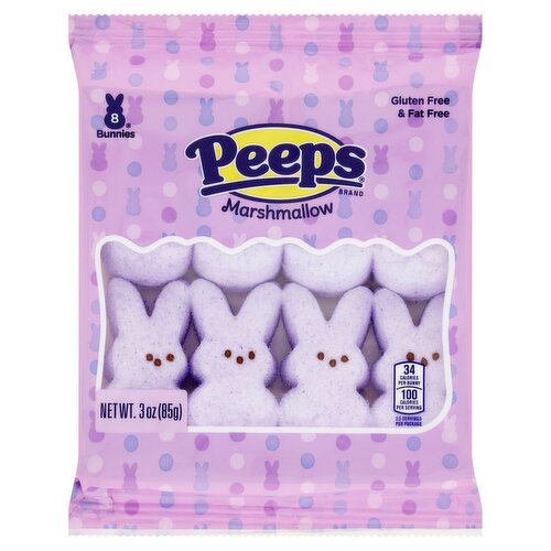 Peeps Marshmallow Bunnies, 8 count, 3 oz