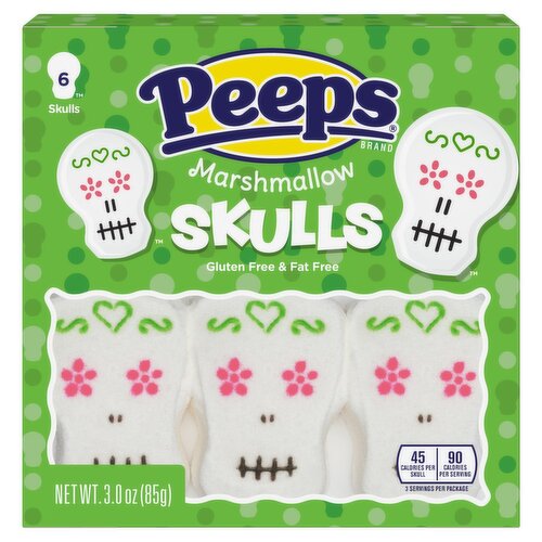 Peeps Skulls Marshmallow, 6 count, 3.0 oz