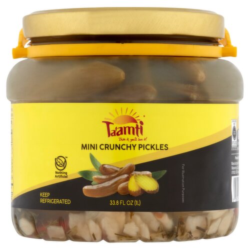 Ta'amti Mini Crunchy Pickles, 33.8 fl oz