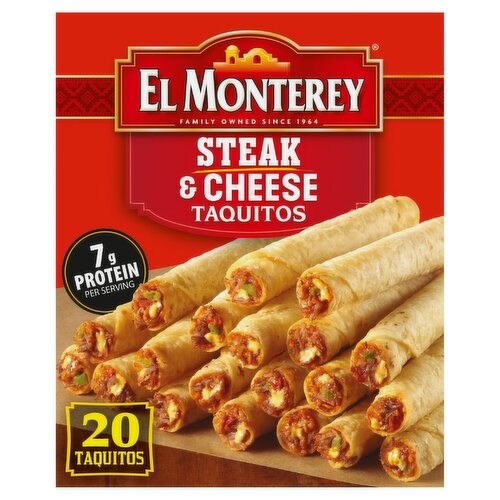 El Monterey Steak & Cheese Taquitos,  20 count, 20 oz