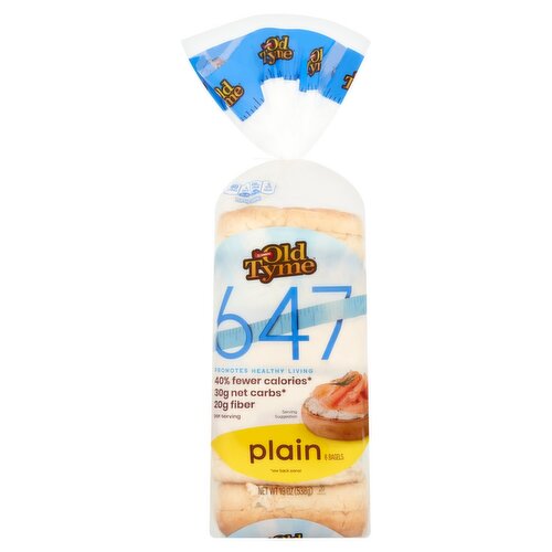 Schmidt Old Tyme 647 Plain Bagels, 6 count, 19 oz - Dearborn Schmidt Old Tyme 647 Plain Bagels, 6 count, 19 oz - Dearborn