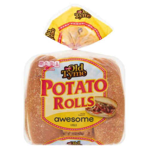 Schmidt Old Tyme Awesome Potato Rolls, 6 count, 15 oz