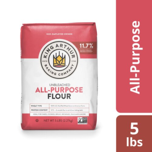 King Arthur Baking Company Unbleached All-Purpose Flour, 5 lbs