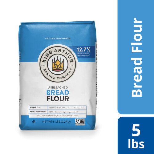 King Arthur Baking Company Unbleached Bread Flour, 5 lbs
