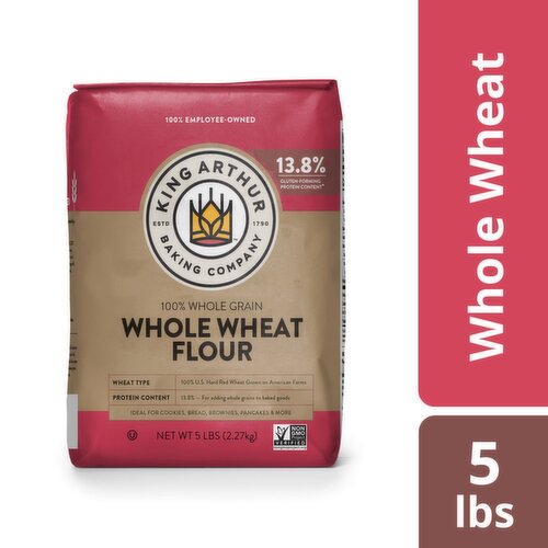 King Arthur Baking Company Whole Wheat Flour, 5 lbs