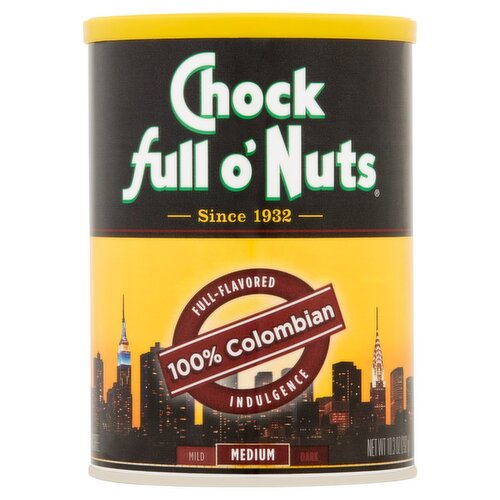 Chock full o'Nuts Medium 100% Colombian Ground Coffee, 10.3 oz