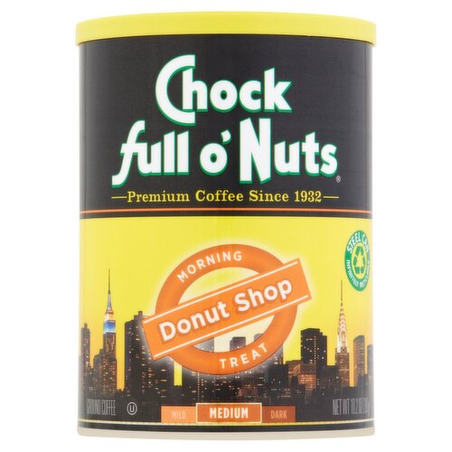 Chock full o'Nuts Medium Donut Shop Ground Coffee, 10.2 oz