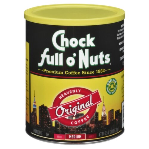 Chock full o'Nuts Heavenly Original Medium Roast Ground Coffee, 42.5 oz