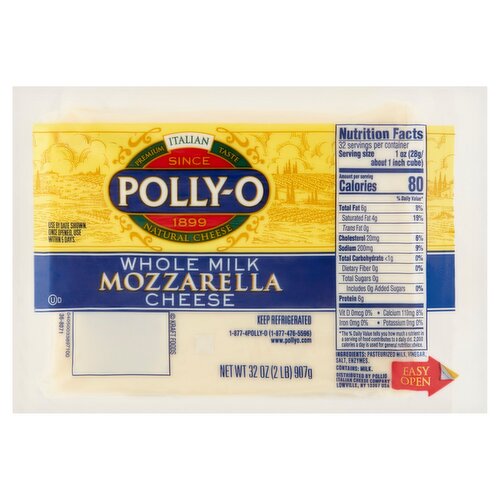 Polly-O Whole Milk Mozzarella Cheese, 32 oz