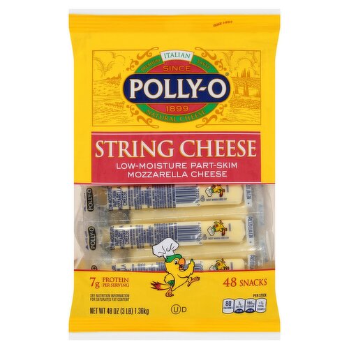 Polly-O String Cheese Snacks, 48 count, 48 oz