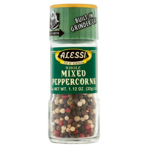 Alessi Tip N' Grind Whole Mixed Peppercorns, 1.12 oz