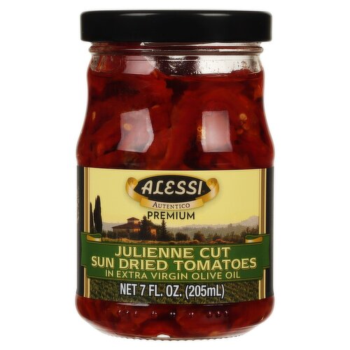 Alessi Julienne Cut Sun Dried Tomatoes in Extra Virgin Olive Oil, 7 fl oz