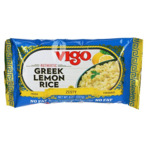 Vigo Fresh Zesty Fragrant Authentic Greek Lemon Rice, 8 oz