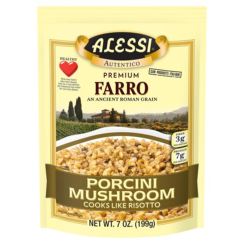 Alessi Premium Porcini Mushroom Farro, 7 oz