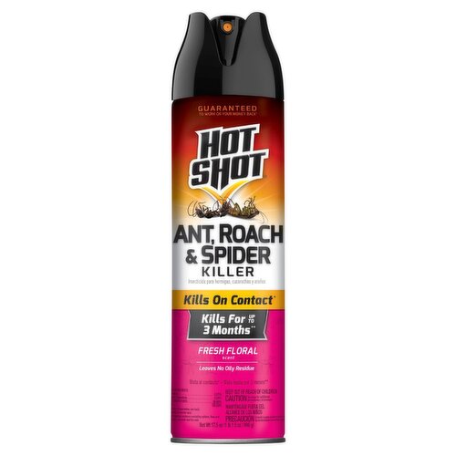 Hot Shot Fresh Floral Scent Ant, Roach & Spider Killer, 17.5 oz
