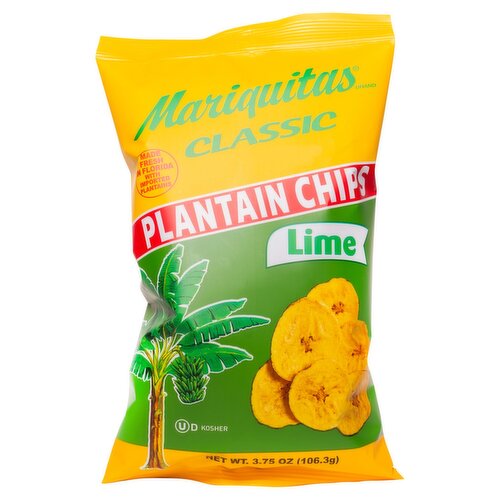 Mariquitas Classic Lime Plantain Chips, 3.75 oz