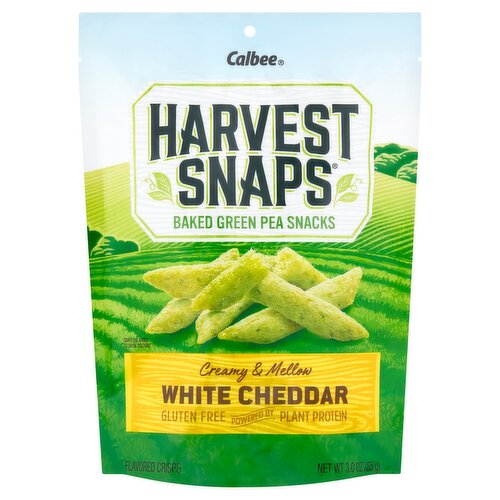 Calbee Harvest Snaps Creamy & Mellow White Cheddar Flavored Crisps, 3.0 oz