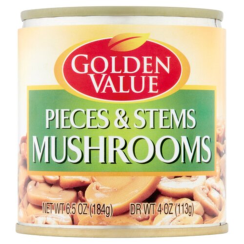 Golden Value Pieces & Stems Mushrooms, 6.5 oz