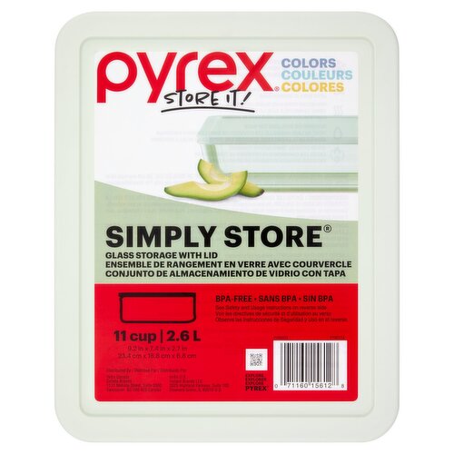 Pyrex Simply Store 11 Cup Glass Storage with Lid