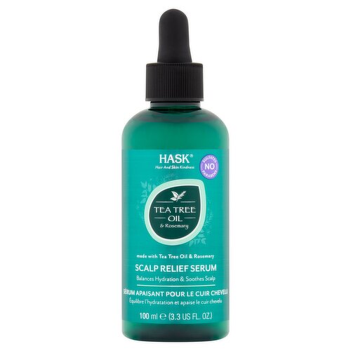 Hask Tea Tree Oil & Rosemary Scalp Relief Serum, 3.3 fl oz