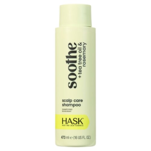 Hask Soothe + Tea Tree Oil & Rosemary Scalp Care Shampoo, 16 fl oz