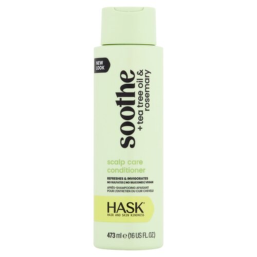 Hask Soothe + Tea Tree Oil & Rosemary Scalp Care Conditioner, 16 fl oz