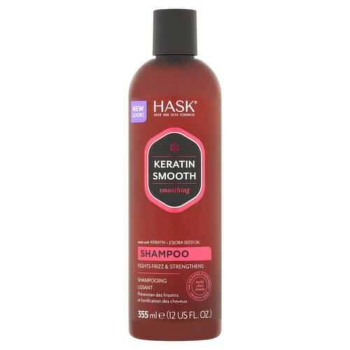 Hask Keratin Smooth Smoothing Shampoo, 12 fl oz