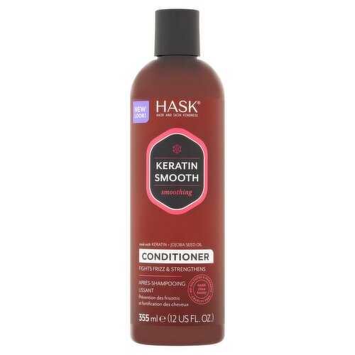 Hask Keratin Smooth Smoothing Conditioner, 12 fl oz