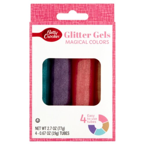 Betty Crocker Magical Colors Glitter Gels, 4 count