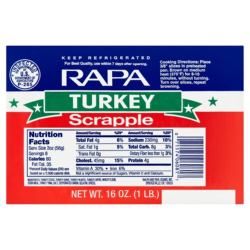 RAPA Scrapple Turkey, 16 oz