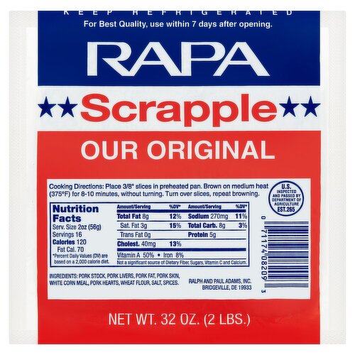 RAPA Scrapple Our Original Scrapple, 32 oz