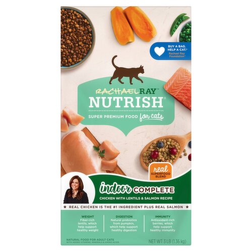 Rachael Ray Nutrish Indoor Complete Super Premium Food for Cats 3 lb The Fresh Grocer