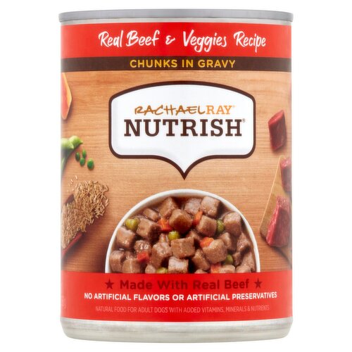 Rachael Ray Nutrish Chunks in Gravy Real Beef and Veggies Recipe Natural Food for Adult Dogs 13 oz The Fresh Grocer