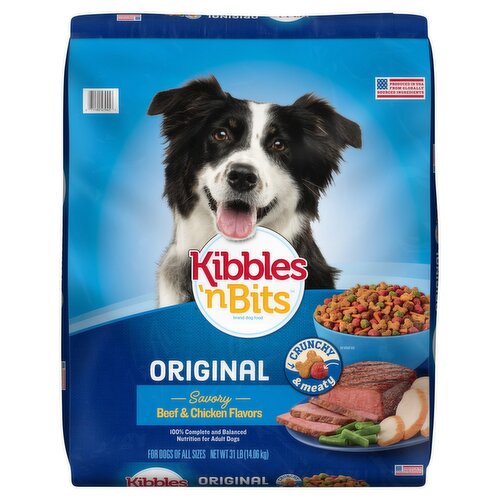 Kibbles 'n Bits Original Savory Beef & Chicken Flavors Dog Food, 31 lb