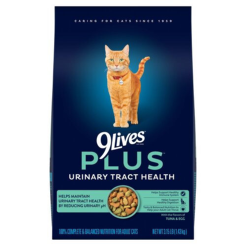 9Lives Plus Tuna & Egg Urinary Tract Health Cat Food, 3.15 lb