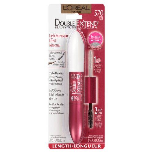 L'Oréal Paris Double Extend 570 Length Black Beauty Tubes Mascara