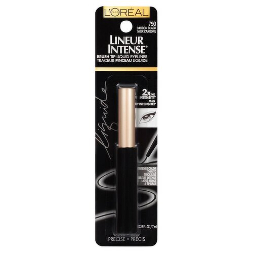 L'Oréal Paris Lineur Intense 790 Carbon Black Brush Tip Liquid Eyeliner, 0.23 fl oz