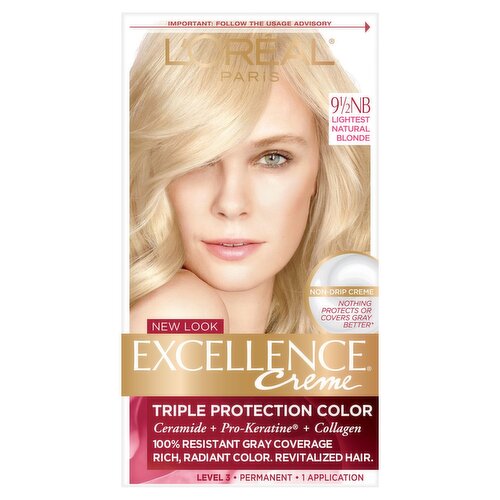 L'Oréal Paris Excellence Creme 9 1/2NB Lightest Natural Blonde Permanent Haircolor, 1 application