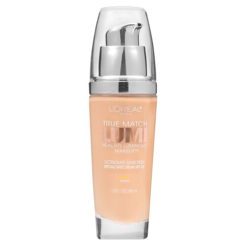 L'Oréal Paris True Match Lumi Warm W3 Nude Beige Healthy Luminous Makeup Sunscreen, 1.0 fl oz